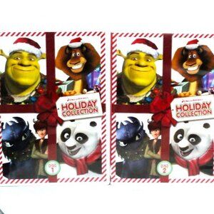 HOLIDAY COLLECTION DVD 2-Disc Set Shrek the Halls, Merry Madagascar, Kung Fu Pan
